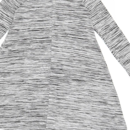 ASOS Womens Grey Viscose Trapeze & Swing Size 8 Mock Neck Pullover