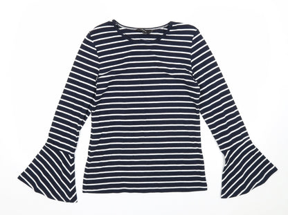 Womens UK Size S Max Blue Basic Blouse