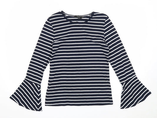 Womens UK Size S Max Blue Basic Blouse