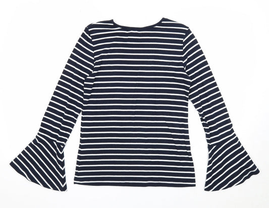 Womens UK Size S Max Blue Basic Blouse