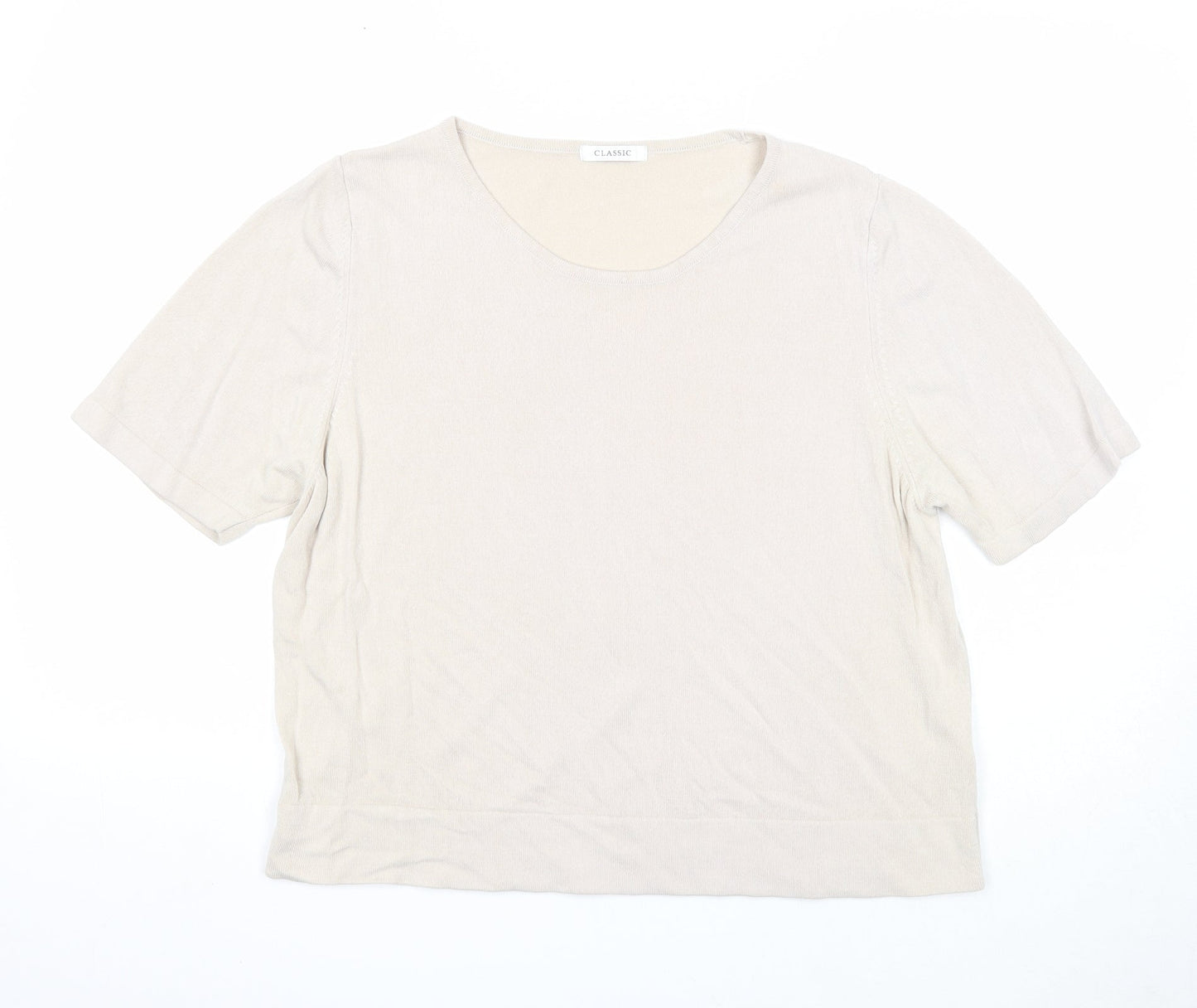 Womens UK Size 20 Marks and Spencer Beige Pullover Jumper