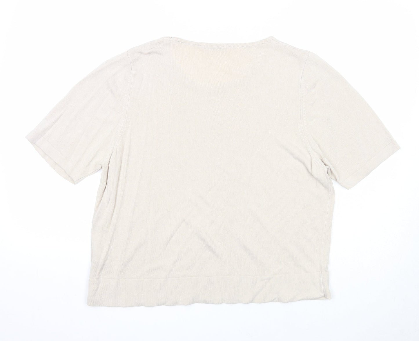 Womens UK Size 20 Marks and Spencer Beige Pullover Jumper