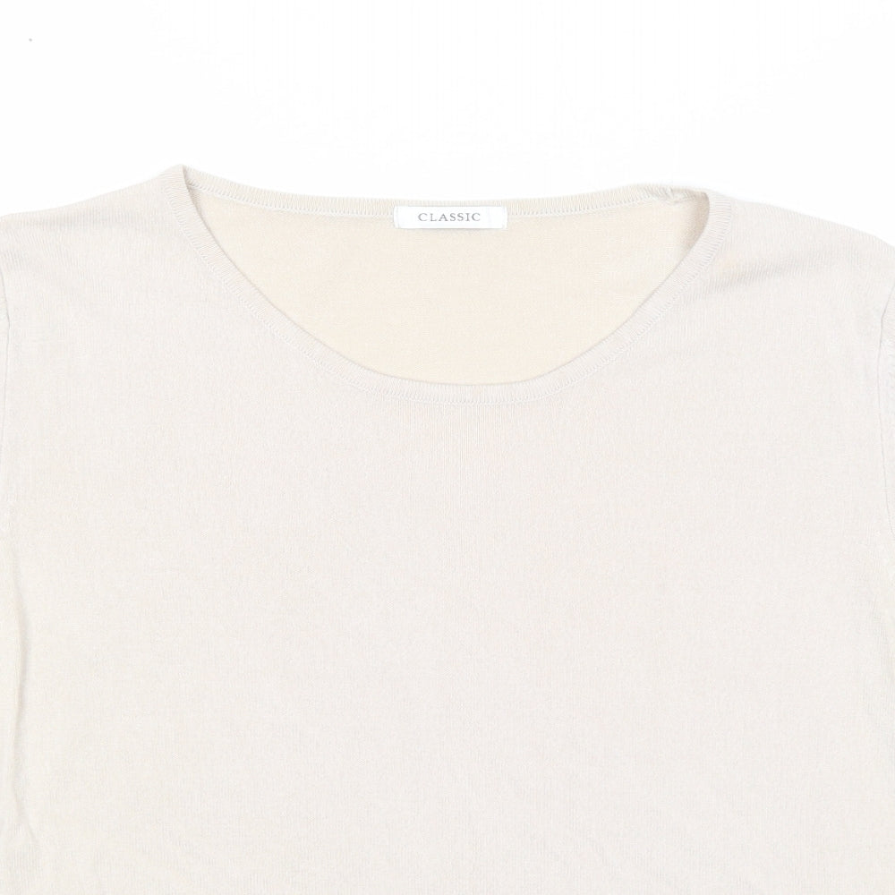 Womens UK Size 20 Marks and Spencer Beige Pullover Jumper