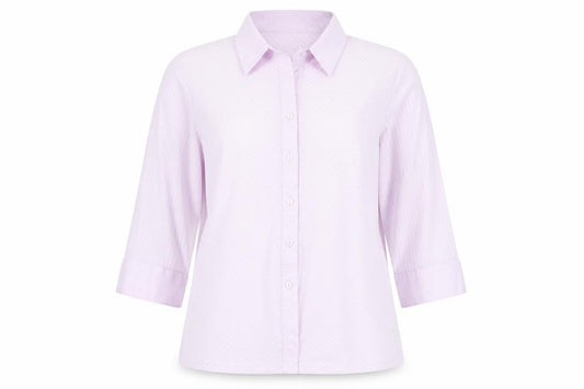 Womens UK Size 18 Fashion Extra Purple Basic Button-Up