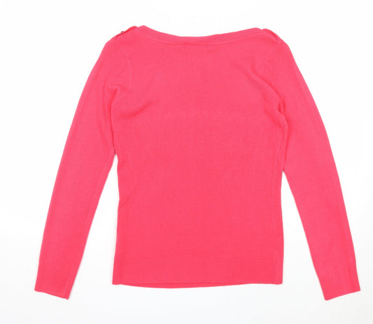 Atmosphere Womens Pink Boat Neck Acrylic Pullover Jumper Size 10