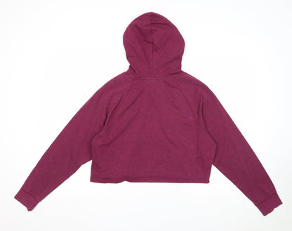 Divided Womens Purple Polyester Pullover Hoodie Size M Pullover