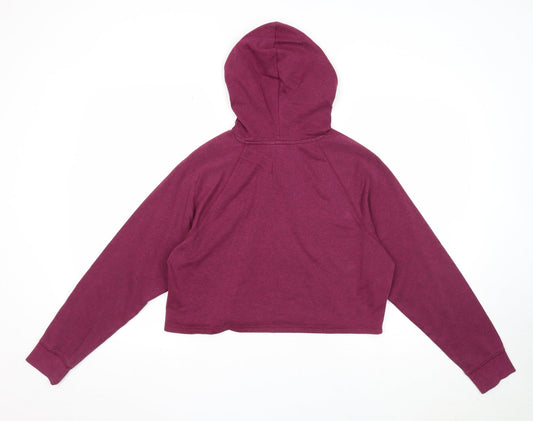 Divided Womens Purple Polyester Pullover Hoodie Size M Pullover