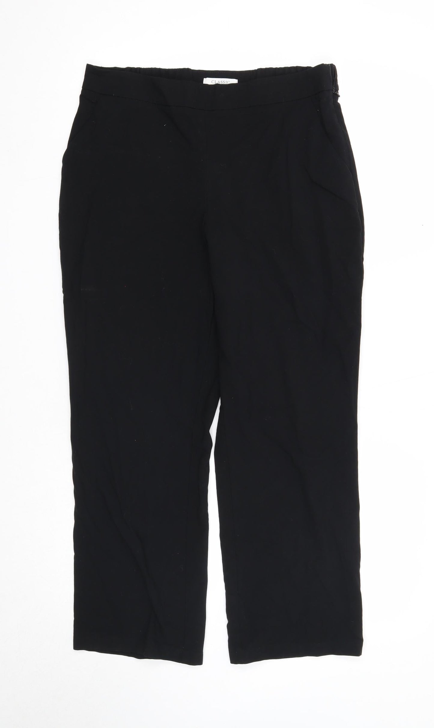 Womens UK Size 14 Marks and Spencer Regular Fit  Black Trousers