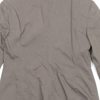 Sisley Womens Grey Jacket Blazer Size 14 Button