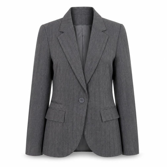 Womens UK Size 10 New Look Regular Grey Suit Jacket