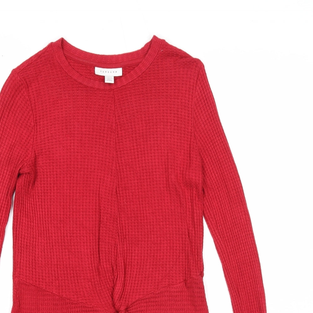 Womens UK Size 10 Topshop Red Pullover Jumper
