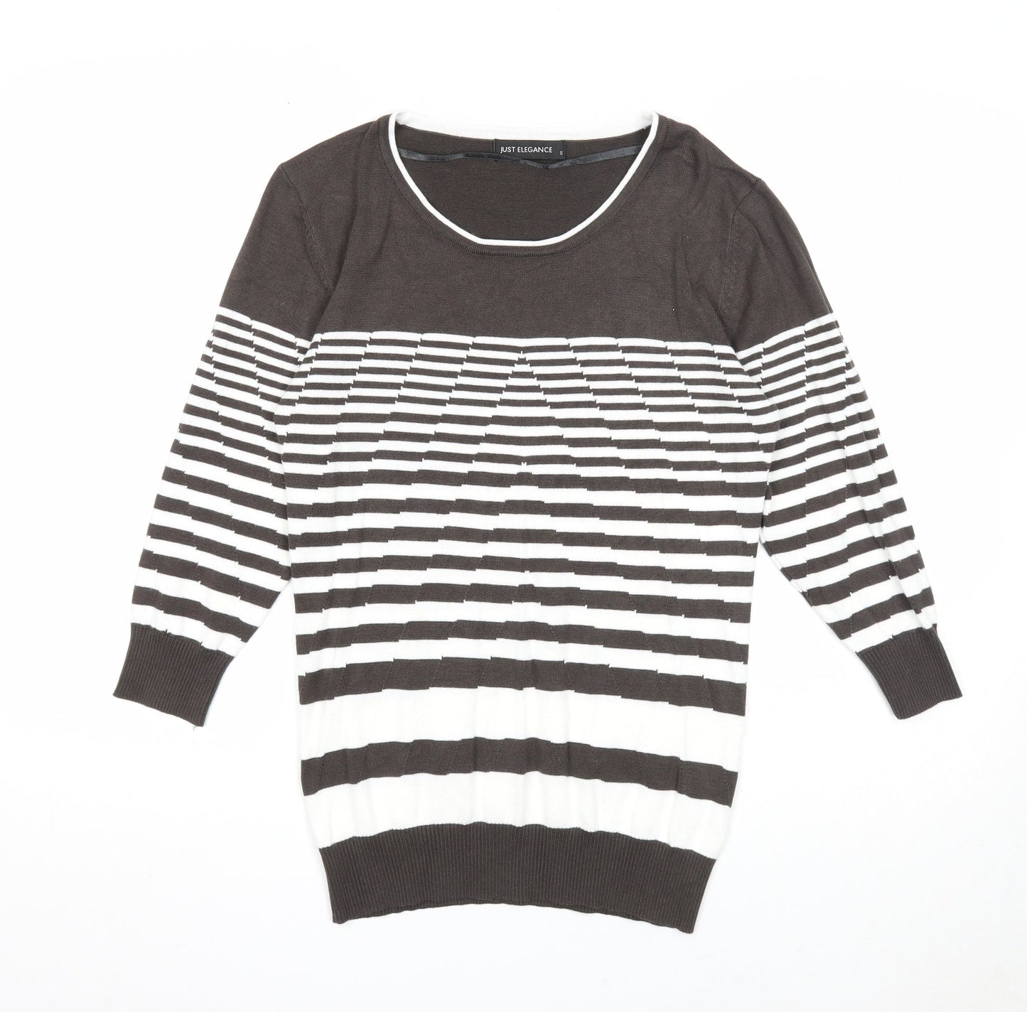 Womens UK Size S Just Elegance Grey Pullover Jumper