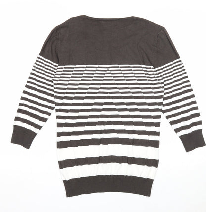 Womens UK Size S Just Elegance Grey Pullover Jumper