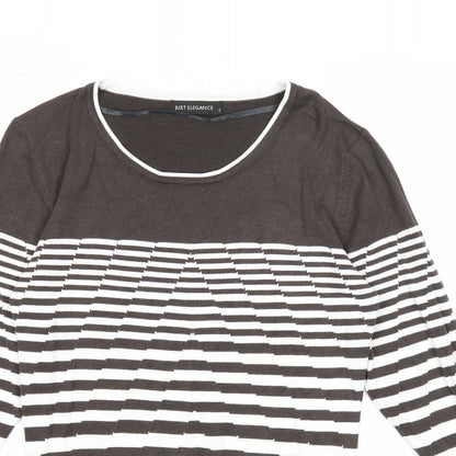 Womens UK Size S Just Elegance Grey Pullover Jumper