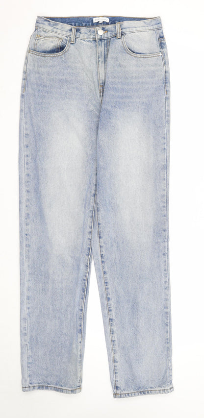 Womens UK Size XL Warehouse Regular Fit Straight Blue Jeans