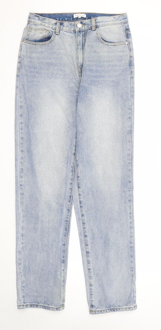 Womens UK Size XL Warehouse Regular Fit Straight Blue Jeans