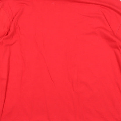Festive Fun Mens Red Cotton Pullover Sweatshirt Size M - Dear Santa....