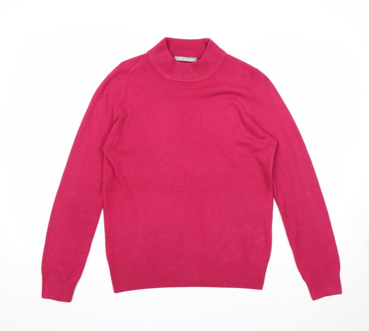 Womens UK Size 10 Marks and Spencer Pink Pullover Jumper