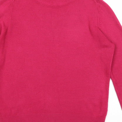 Womens UK Size 10 Marks and Spencer Pink Pullover Jumper