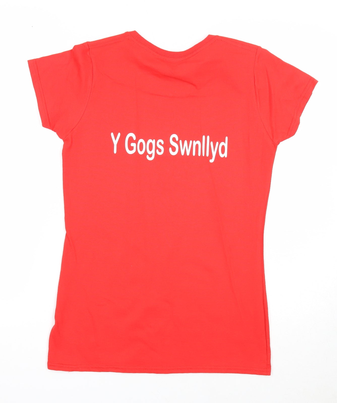 Womens UK Size S Fruit of the Loom Red Basic T-Shirt