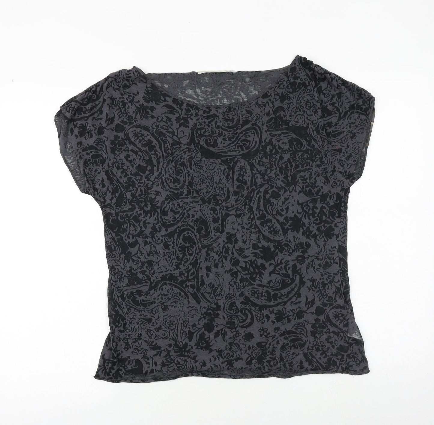 Womens UK Size M Crafted Grey Basic T-Shirt