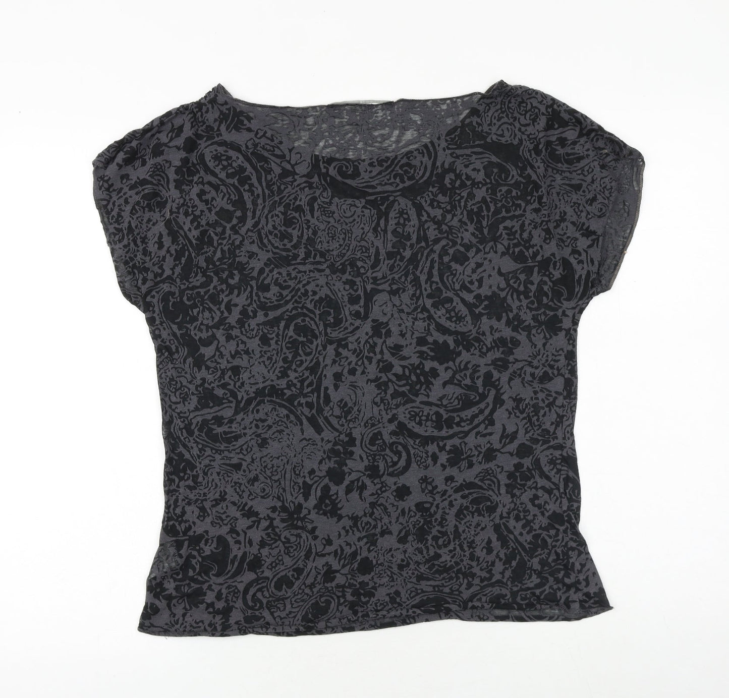 Womens UK Size M Crafted Grey Basic T-Shirt