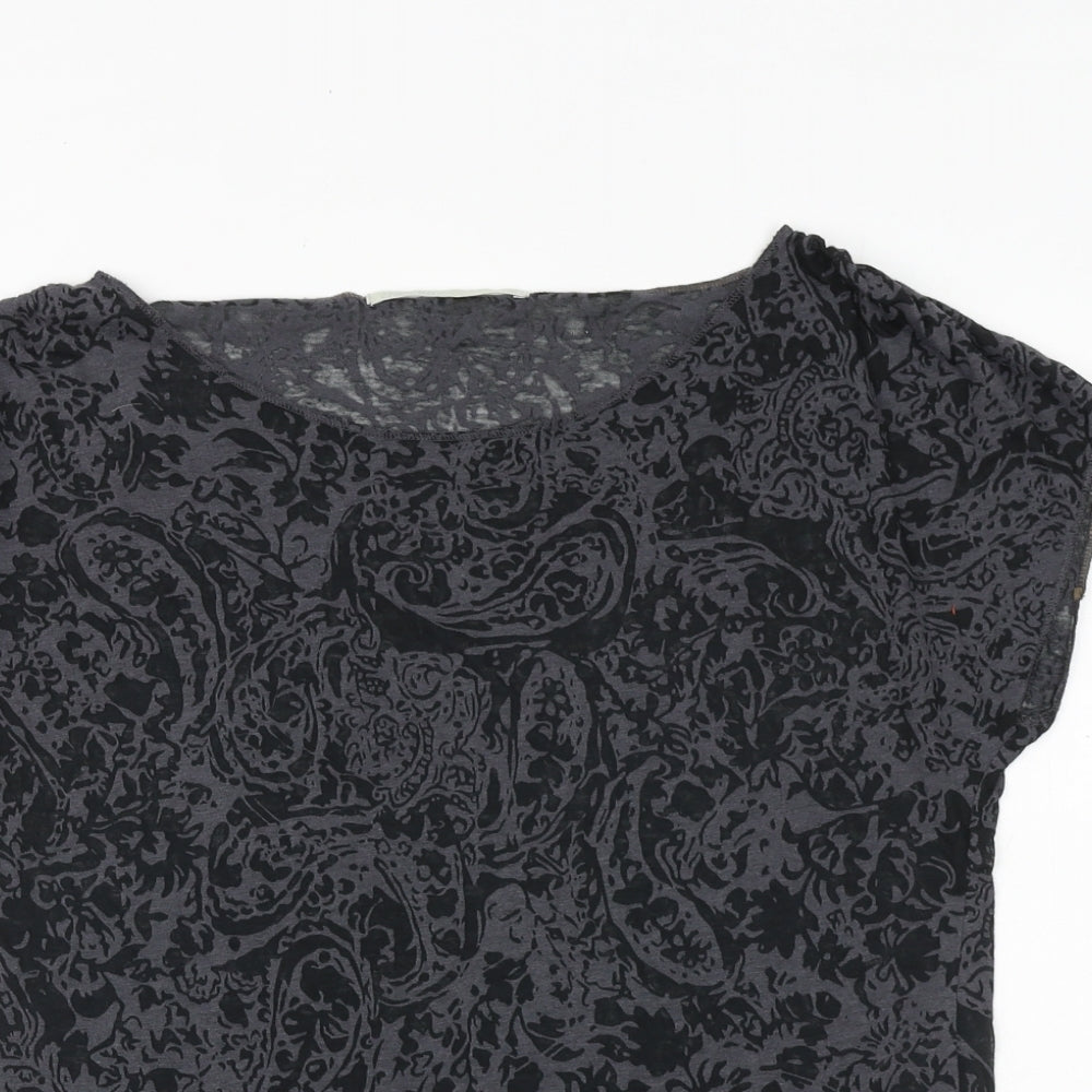 Womens UK Size M Crafted Grey Basic T-Shirt