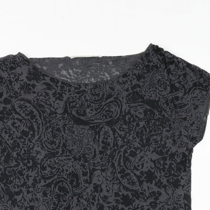Womens UK Size M Crafted Grey Basic T-Shirt