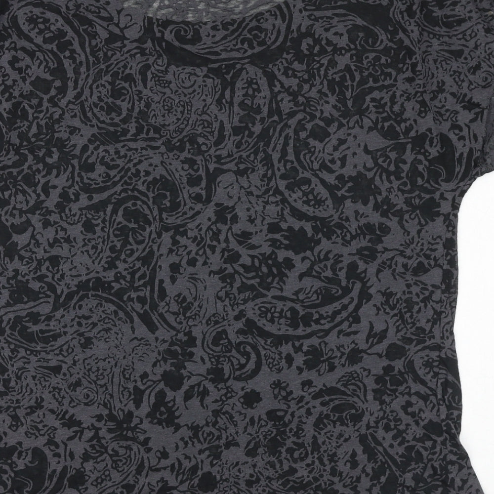 Womens UK Size M Crafted Grey Basic T-Shirt