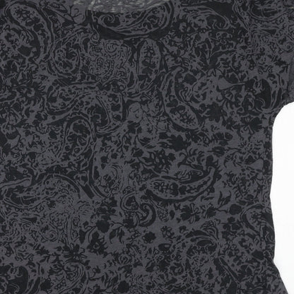 Womens UK Size M Crafted Grey Basic T-Shirt