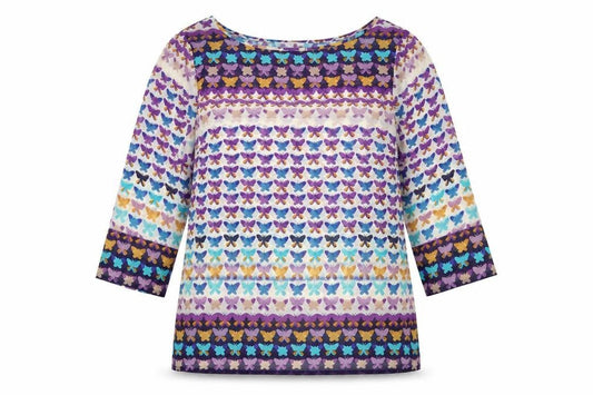 Womens UK Size 10 Be Beau Multicoloured Basic Blouse
