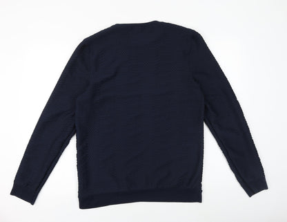 Topman Mens Blue Polyester Pullover Sweatshirt Size S
