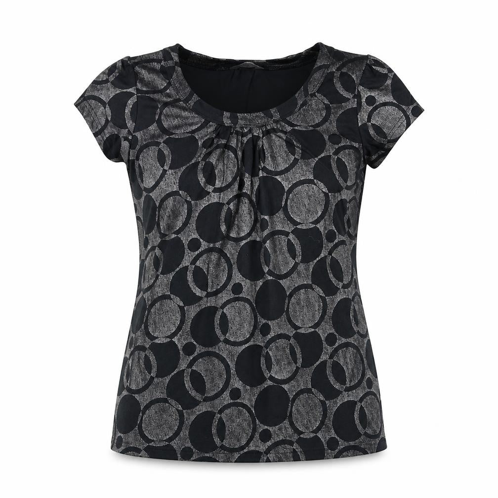 Womens UK Size 10 Editions Black Basic T-Shirt