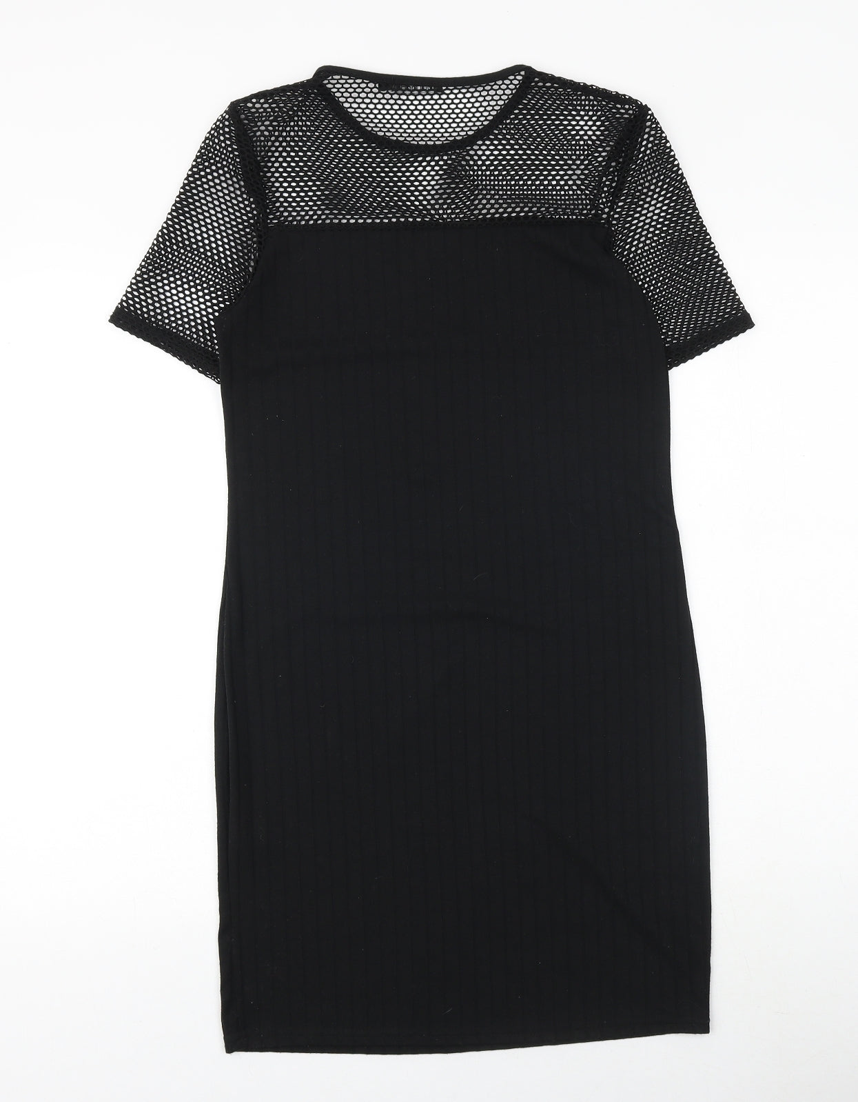 Boohoo Womens Black Polyester A-Line Size 8 Round Neck Pullover