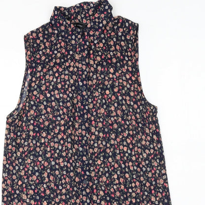 Womens UK Size 8 New Look Blue Tunic Button-Up