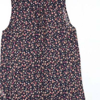Womens UK Size 8 New Look Blue Tunic Button-Up