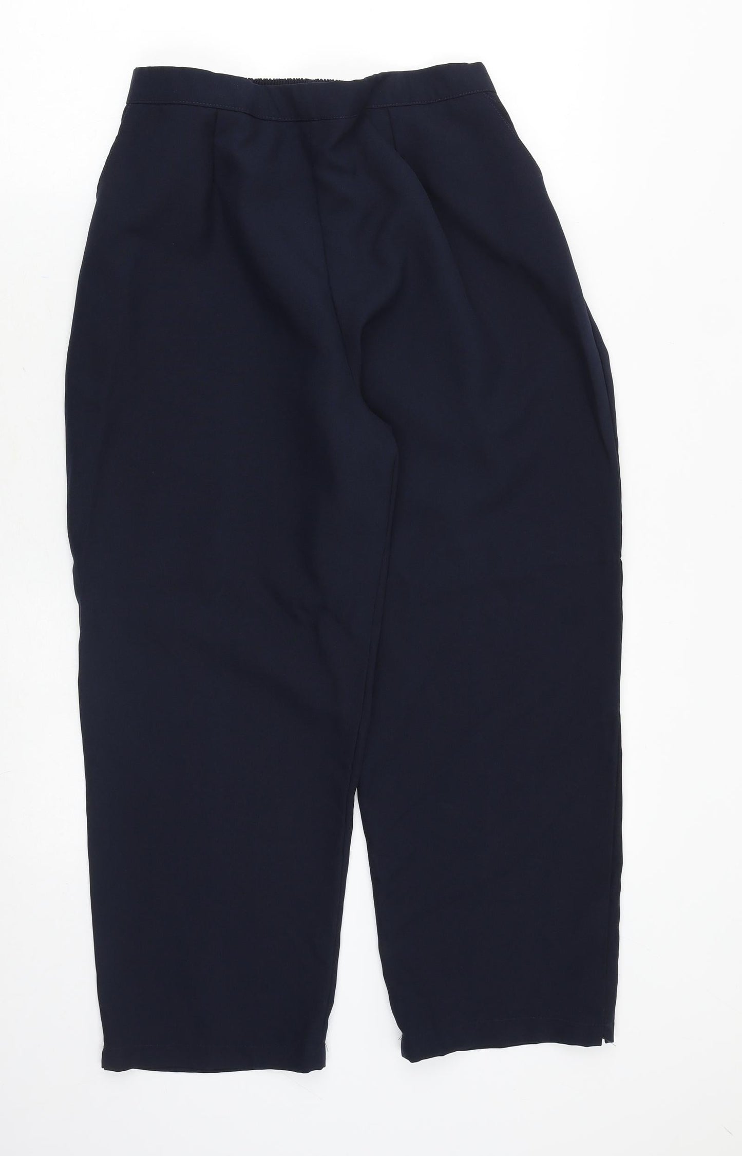 Womens UK Size S Preworn Regular Fit Cropped Blue Trousers