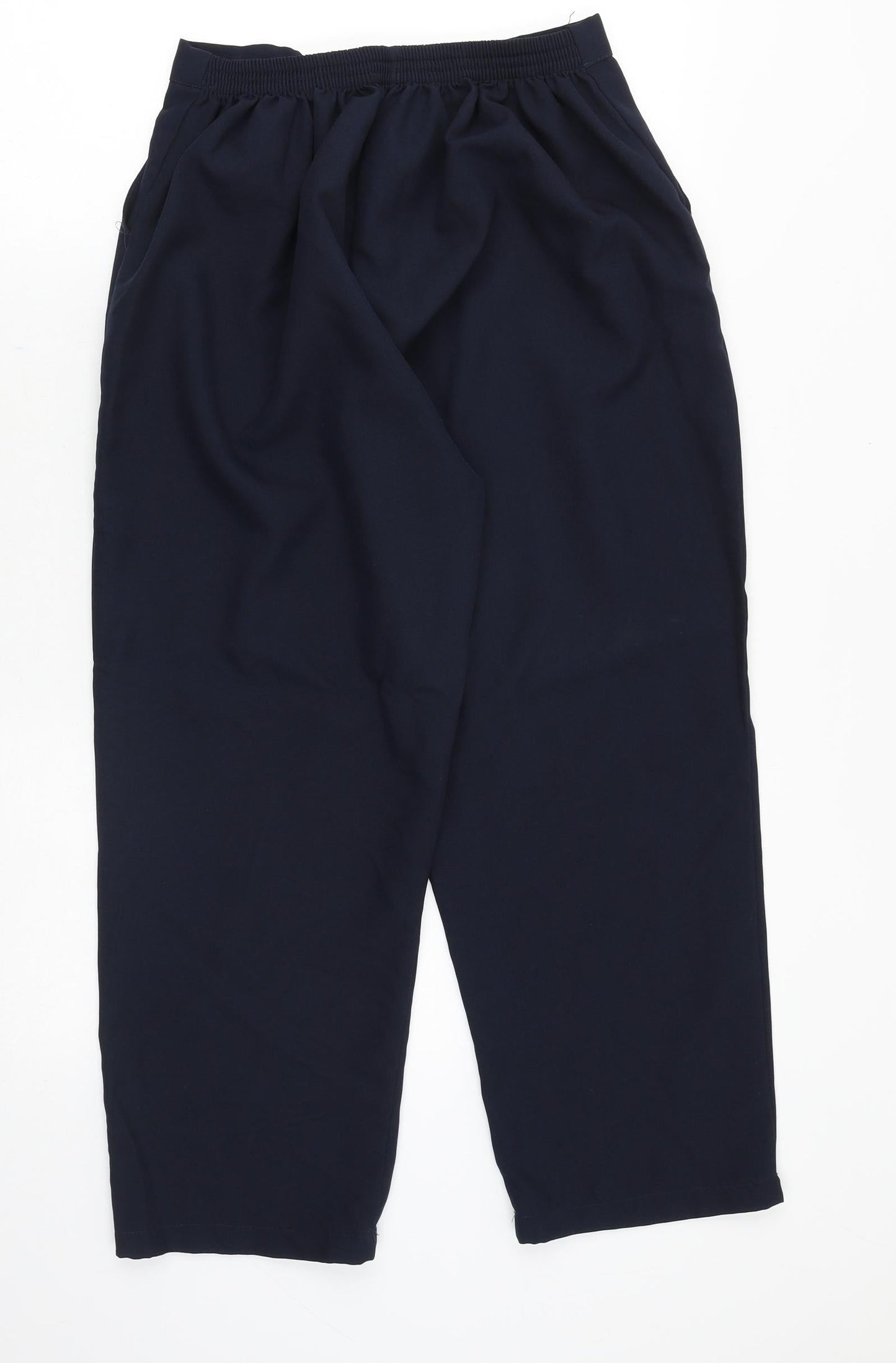 Womens UK Size S Preworn Regular Fit Cropped Blue Trousers