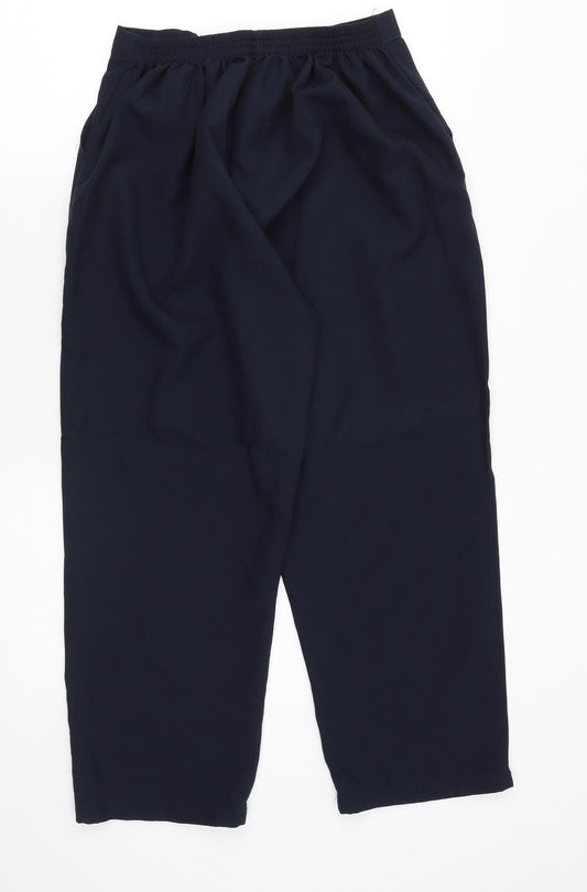 Womens UK Size S Preworn Regular Fit Cropped Blue Trousers