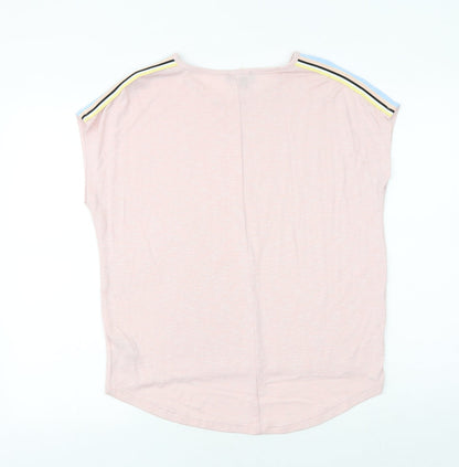 Womens UK Size S New Look Pink Basic T-Shirt