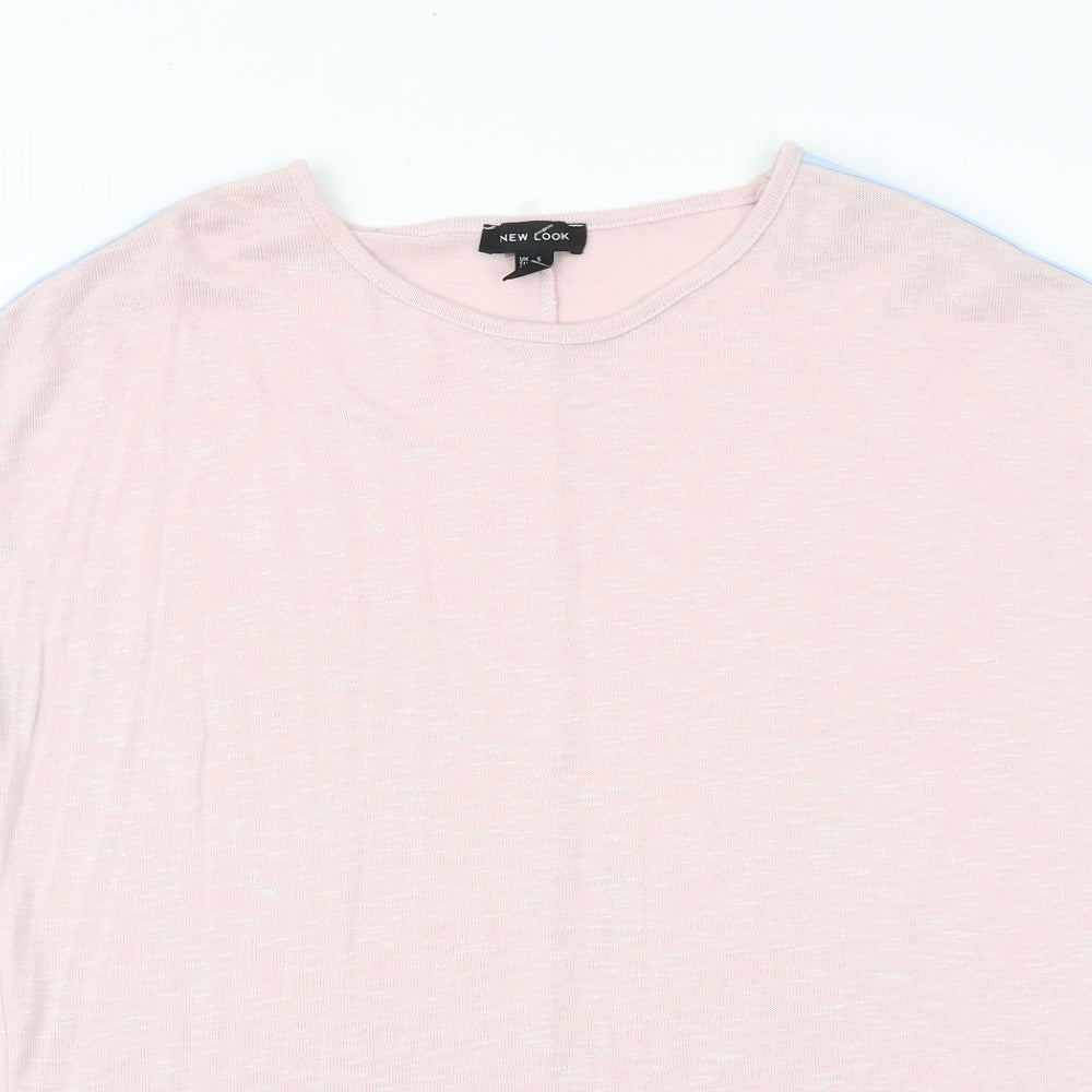 Womens UK Size S New Look Pink Basic T-Shirt