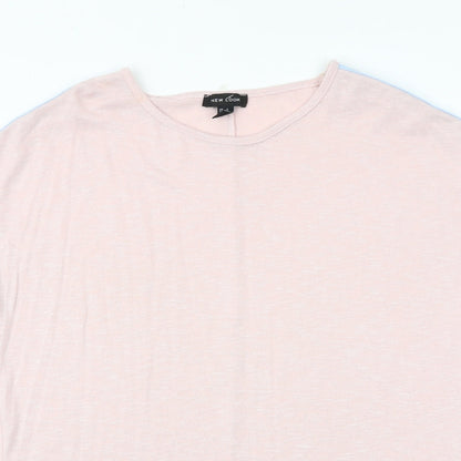 Womens UK Size S New Look Pink Basic T-Shirt