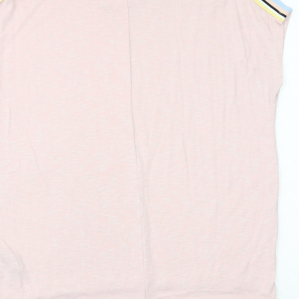 Womens UK Size S New Look Pink Basic T-Shirt