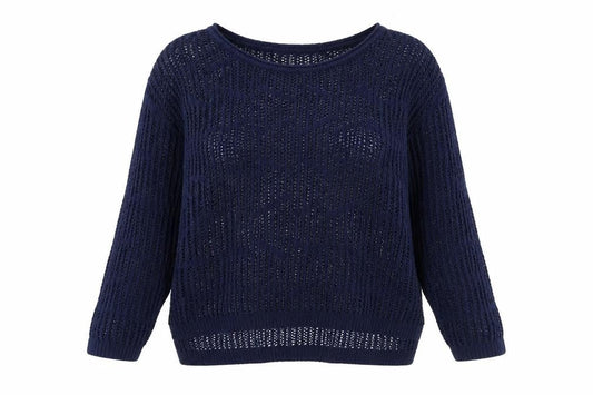 Womens UK Size M Papaya Blue Pullover Jumper
