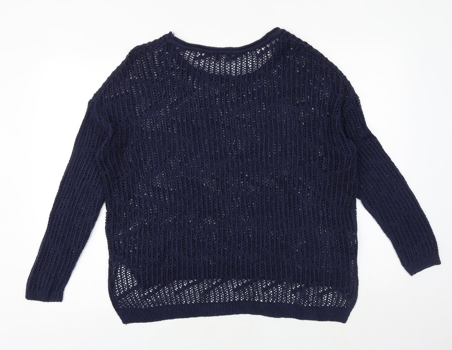 Womens UK Size M Papaya Blue Pullover Jumper