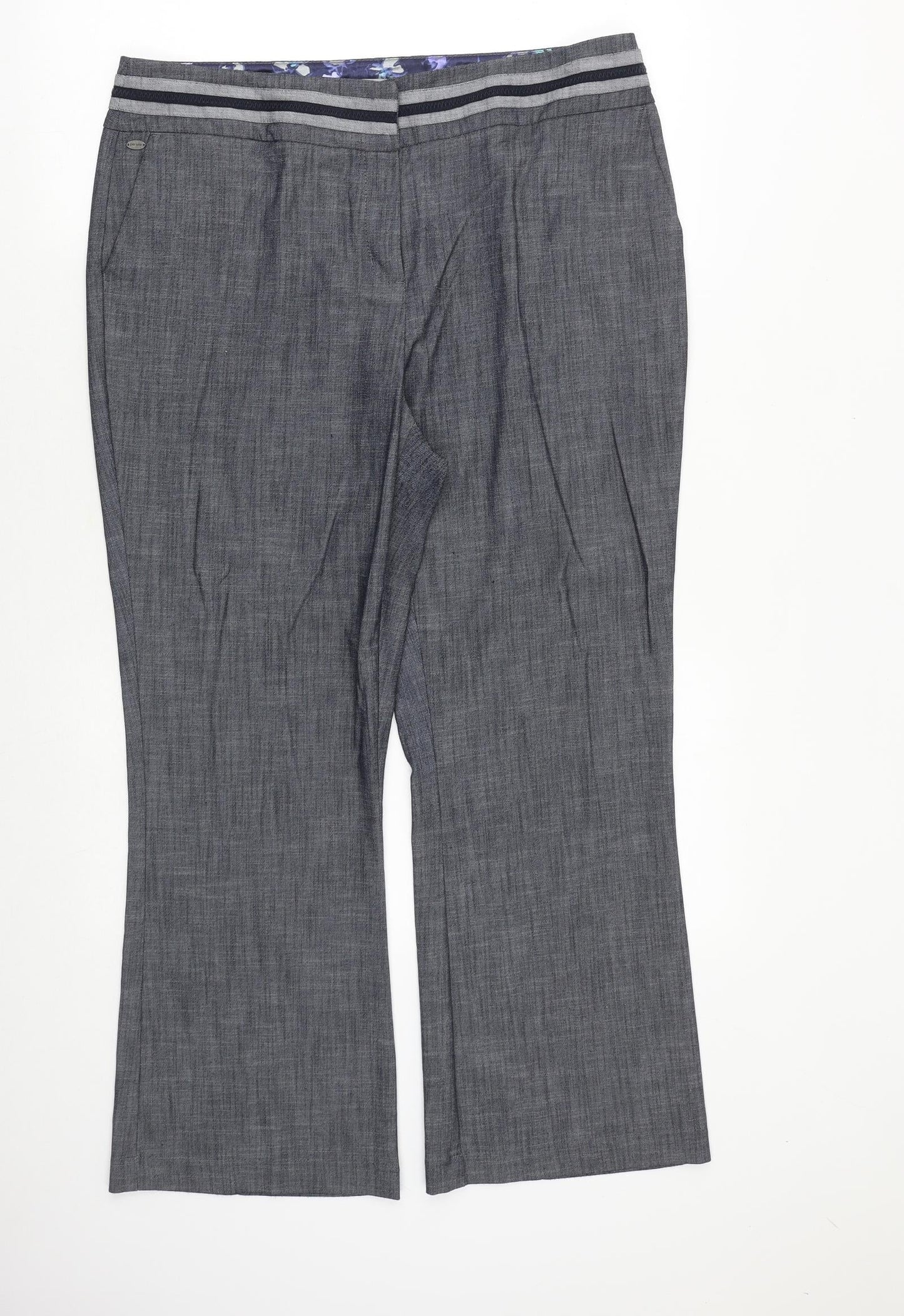 Womens UK Size 16 Marks and Spencer Regular Fit  Grey Trousers