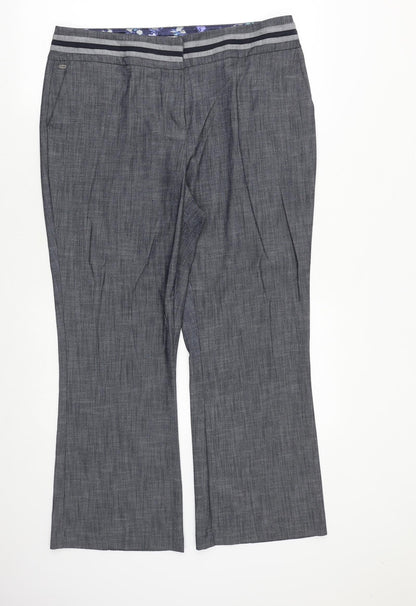 Womens UK Size 16 Marks and Spencer Regular Fit  Grey Trousers