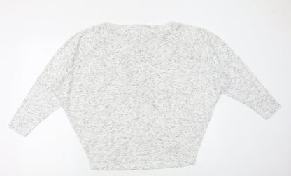 Womens UK Size 10 River Island Grey Basic T-Shirt