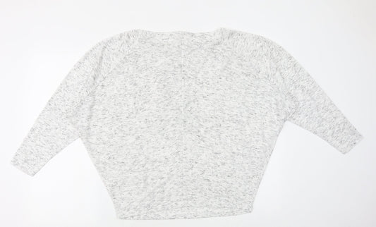 Womens UK Size 10 River Island Grey Basic T-Shirt