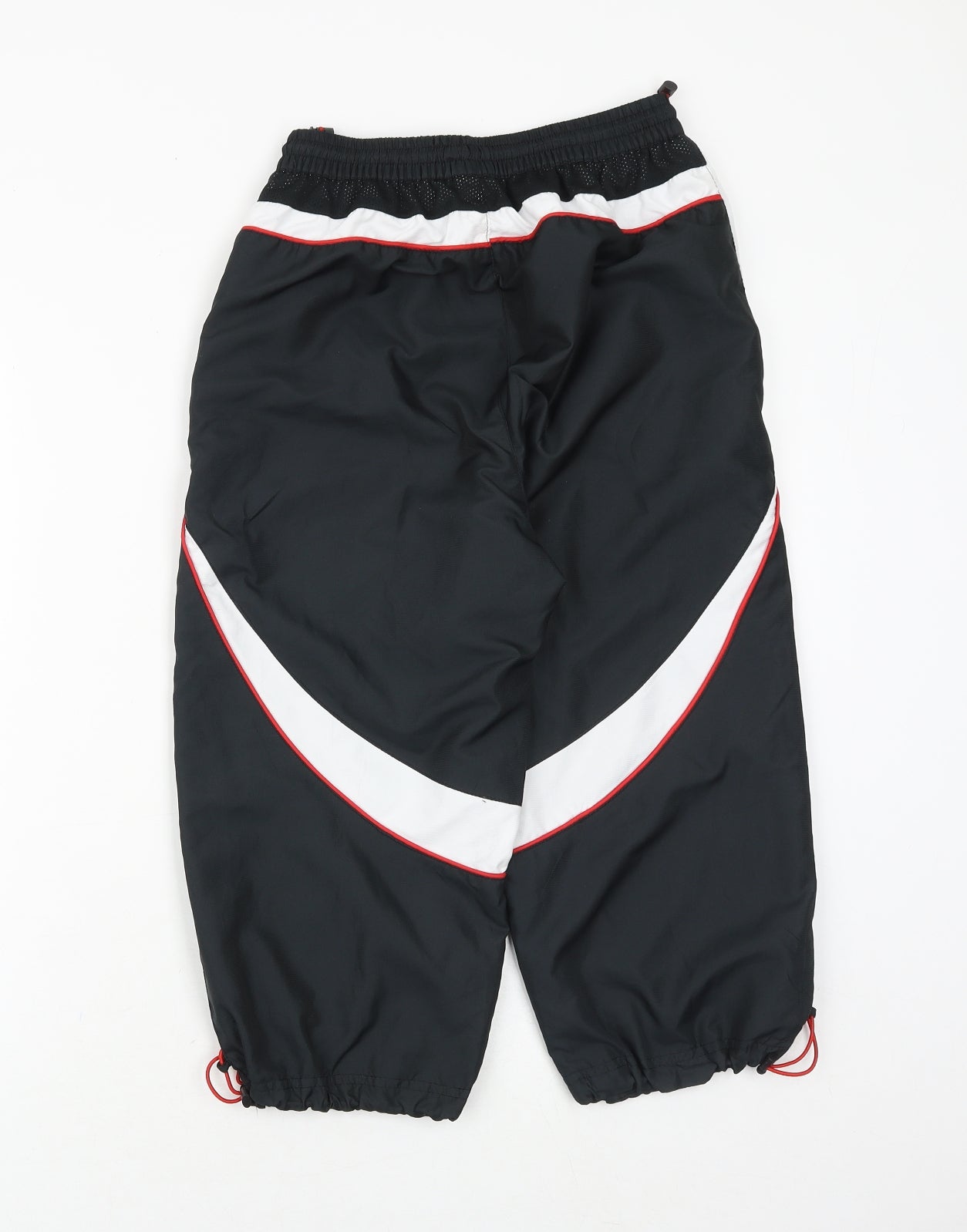 Preworn Mens Black Polyester Jogger Trousers Size XS Regular Drawstring